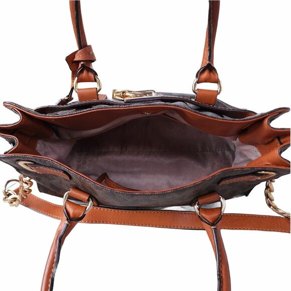 MICHAEL Michael Kors Signature Medium East West Hamilton Satchel Tote - Picture 6 of 14